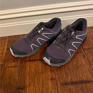 Salomon Dark Purple and Gray Trail Shoes